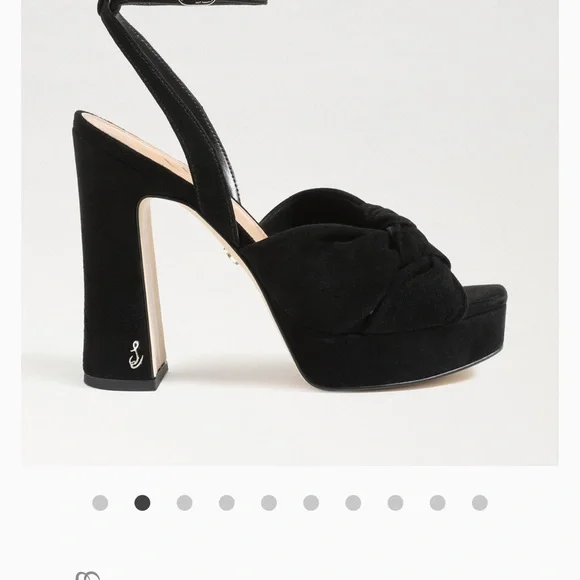 NIB Sam Edelman Black Kristen Platform Size 9 Sandals MSRP $180 - Picture 1 of 4